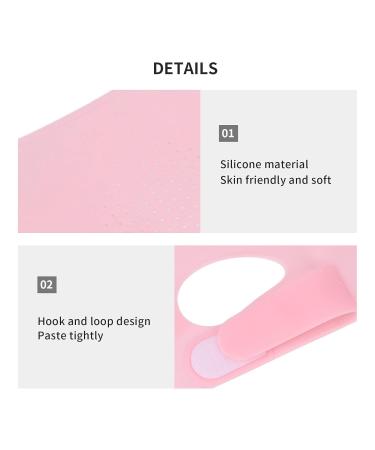 V-Face Firming Bandage | Facial Slimming Belt & Face Tightening Lifting Belt - Pink - Soft Silicone Double Chin Reducer - Buy Online on GoSupps.com