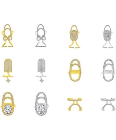 vreplrse Versatile Adjustable Copper Ring For Different Finger Sizes Nail Rings Are Made Of Electroplated Copper Rings For Women 02silveryKY1734 - Buy Online on GoSupps.com