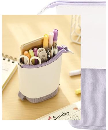 Friinder Telescopic Pen Pencil Holder Stationery Case PU Corduroy Retractable Bag Green - Perfect Holiday Gift - Buy Online on GoSupps.com