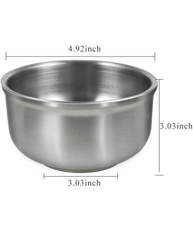 Grutti 3-Layer Stainless Steel Shaving Bowl - High-Quality Foam Whipper | Universal Shaving Soap Compatible | 12.5cm (4.92in) | International Shipping - Buy Online on GoSupps.com