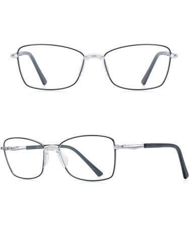 Buy RB Pilot Reading Glasses for Women - Blue Light Blocking Stylish Metal Frame Spring Hinge - 1.5x Magnification - International Shipping Available - Buy Online on GoSupps.com