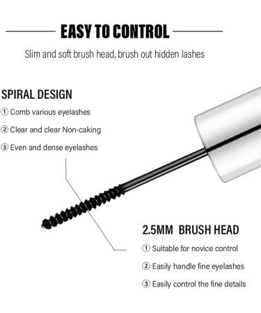 Waterproof Mascara for Short Thin Eyelashes Washable Volumizing Eyelash Mascara Intense Lengthening Mascara for Women Black (0.1 fl. oz.) - Buy Online on GoSupps.com