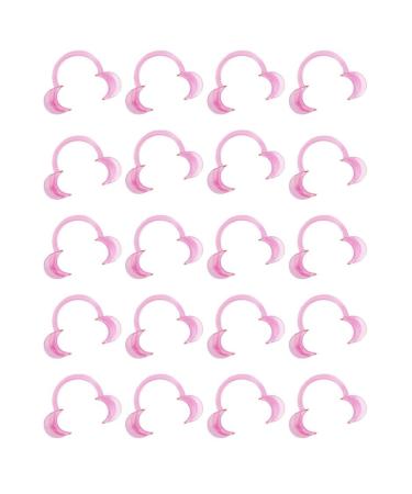20 Pieces (Size M) Dental Mouth Retractor C-Shape Teeth Whitening Mouth Opener Pink