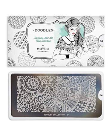 MoYou-London Stencil Doodles Collection 04 - Creative Nail Art Designs for International Shipping - Buy Online on GoSupps.com