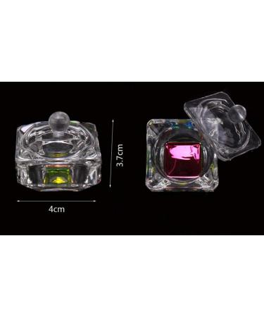 Morechioce 2-Piece Dappen Glass Set for Nail Art - Transparent Nail Art Cups with Lid for Acrylic Liquid & Powder | Fashion Styling Tool - Buy Online on GoSupps.com