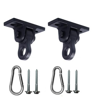 ABUSA Heavy Duty Black Swing Hangers Screws Bolts Included Over 5000 lb Capacity Playground Porch Yoga Seat Trapeze Wooden Sets Indoor Outdoor 2 Pack 2 Packs 2 Packs Black