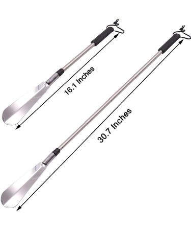 Adjustable Stainless Steel Long Handled Shoehorn - Extendable 16-31 inches - Ideal for Women, Elderly, and Backache Relief - Buy Online on GoSupps.com