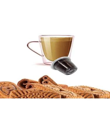 KICKKICK 50 Nespresso Compatible Coffee Capsules Biscuits and Cinnamon MADE IN ITALY Hazelnuts for Nespresso Flavored Instant Coffee Speculoos Flavor