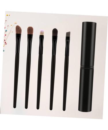 FOMIYES 5pcs Eyeshadow Brush Kit Horsehair Brush Eyeshadow Brush with Case Eye Shadow Brush Makeup Brush Size 1 Black - Buy Online on GoSupps.com