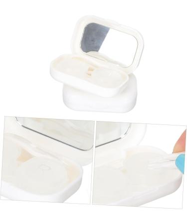Solust 12er Box - Travel Lens Container for Contact Lenses | Eye Contact Lens Case Carrier & Storage Box - White - Buy Online on GoSupps.com
