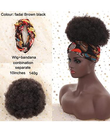 Shop 10 Inch Synthetic Buns Boy Wig - Afro Puff Hair Accessories for Girls & Women - Buy Online on GoSupps.com