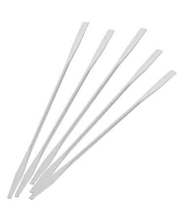 FRCOLOR 5Pcs Stainless Steel Spatula For Makeup Professional Mixing Sticks For Foundation Blush Eyeshadow Nail Polish Easy To Clean Comfortable Use