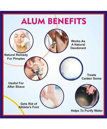 Buy Alum Stone Block - Natural White Alum Crystal Rock (7oz/200g) for Shaving & Skincare | Phitkari Crystal Stone - Buy Online on GoSupps.com