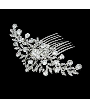 Uonlytech Bride Wedding Hair Comb Crystal Wedding Hair Side Comb Rhinestone Bridal Hair Comb Wedding Hair Pieces for Brides Women Girls(Silver) - Buy Online on GoSupps.com
