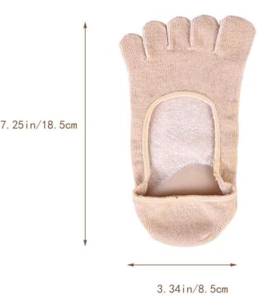 Moisturizing Gel Heel Socks 5 Toe Gel Moisturizing Socks Gel Spa Socks for Women or Men for Healing Dry Cracked Heels and Feet 1 Pair Apricot - Buy Online on GoSupps.com