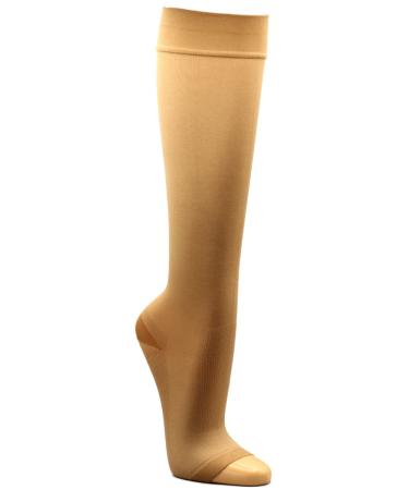 Calf Stocking AD Extra Fine open toe KKL II size 1 short skin colour