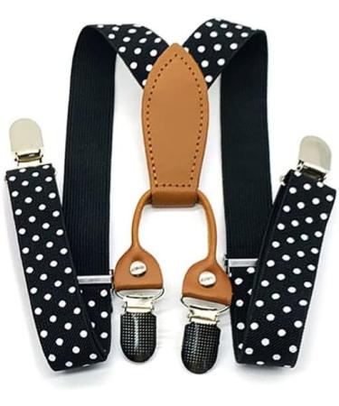 Anshili 2pcs Children's Suspenders - Y-Shape 4 Clips 2.5 cm Wide for Kids Stylish & Durable! - Buy Online on GoSupps.com