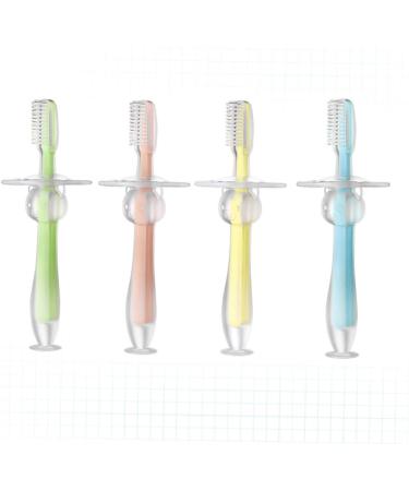 Collbath 4-Piece Silicone Bristle Toothbrush Set for Babies & Toddlers | Infant & Training Toothbrush for Safe Teeth Cleaning - Buy Online on GoSupps.com