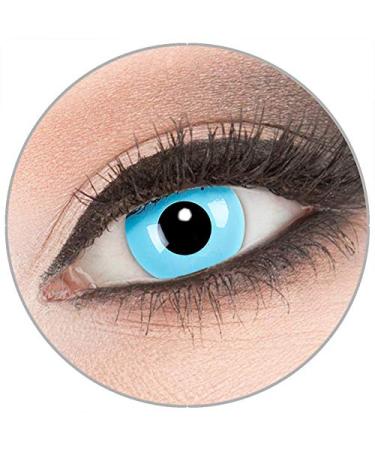 Colored 'Sky Angel' Contact lenses from 'Evil Lens' to Fasching Carnival Halloween 1 pair of blue crazy fun contact lenses with container without strength