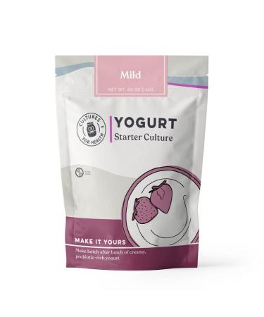 Cultures for Health Mild Flavor Yogurt Starter Culture | Make Delicious Batches of Nutrient-Dense Mild Flavor Yogurt | Non GMO, Gluten Free, Non-Dairy | Thick, Creamy, Mild | 4 Packets
