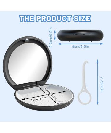 Dnom Dinos Black Portable Can Tooth Rail Box with Mirror | Empty Orthodontic Tooth Stop Box & Aligners Removal Tools | International Shipping Available - Buy Online on GoSupps.com