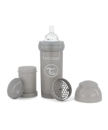Twistshake Anti-Colic 260ml/8oz Pastel Grey - Reduce Colic and Comfort Your Baby - Buy Online on GoSupps.com