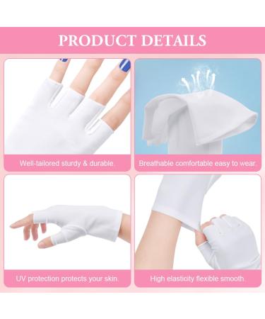 ACWOO UV Gloves for Gel Nails 1 Pair UV Protection Gloves for Manicures Anti UV Gloves for Nail Lamp Manicures Dryer Nail Skin Care Fingerless UV Protection Gloves Protect Hands from UV Harm 1 Pair White - Buy Online on GoSupps.com