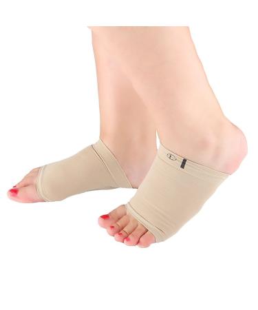 Yosoo Hidden Gel Arch Support Shoe Inserts Skin Arch Band Gel Plantar Fasciitis Sleeve Foot Heel Cushion Pain Sock Orthotics Insoles Supports Bandage for Flat Feet (2 Pairs)