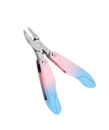 OUSIKA Nail Clippers 3 in 1 Nail Scissors Tough Hard Toe Nails Clipper Nail Cuticle Remover Manicure Pedicure Tools Ingrown Nail Trimmer Nails (Color : Blu)