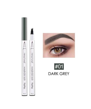 Waterproof Four-Tooth Fork Eyebrow Pencil - Dark Grey | Long-lasting Precision for Perfect Brows - Buy Online on GoSupps.com