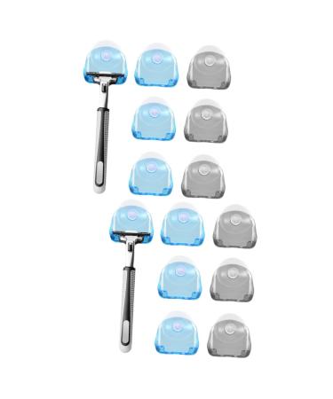 FRCOLOR 12 STK Razor holder with suction cup razor holder for the shower wall shower hook shaver plane holder razor plane stand clothing clother shaver holder for shower wall plastic
