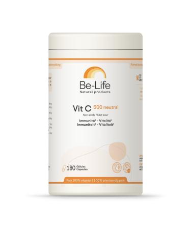 Be-Life BE-LIFE | VIT C 500 Neutral | Dietary Supplement | Immunity & Vitality| Supports Vitality & Maintains Immune System Reduces Fatigue | High Vitamin C Concentration | 180 Capsules