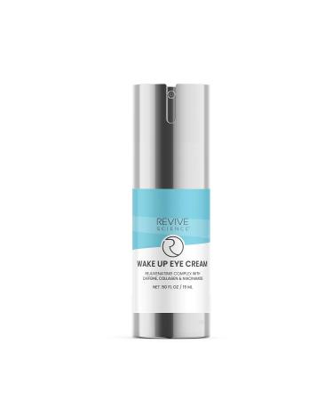 Revive Science Eye Cream - Under Eye Cream for Dark Circles and Puffiness with Collagen Caffeine Vitamin K Niacinamide to Reduce Wrinkles Fine Lines Bags - Wake Up Anti Aging Eye Serum 0.50 oz 0.5 Fl Oz (Pack of 1)