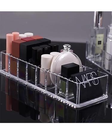 Koomuao Makeup Organizer Plastic Cosmetic Storage Palette with 8 Transparent Compartments for Eyeshadow Contour and Blush Holder for Vanity Countertop and Bathroom - Buy Online on GoSupps.com