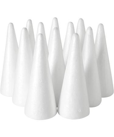 12-Pack Foam Tree Cones for DIY Arts and Crafts - Handmade Gnomes, Holiday Decor, Classroom Activities | Bulk Pack (White, 2.87x7.25 in) - Buy Online on GoSupps.com