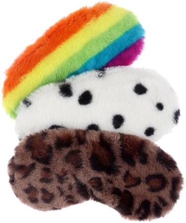 ANIPOL Plush Sleeping Eye Cover Rabbit Hair Sleep Night Dream Mask | Colorful Leopard Eyepatches for Women | Warm Eye Covers for Sleeping - Buy Online on GoSupps.com