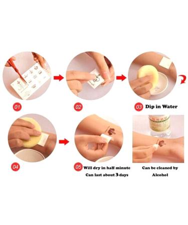Brown Henna Tattoo Kit - 12 Waterproof Stencil Sheets for Body Art - Buy Online on GoSupps.com