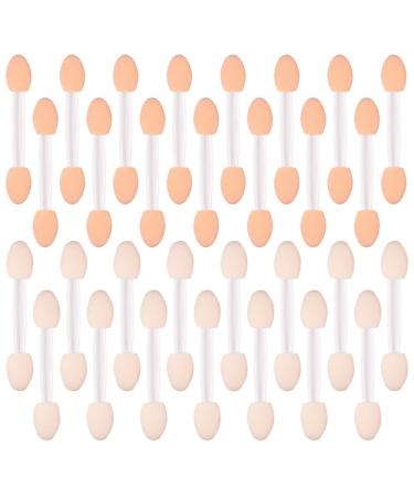 LALAFINA Makeup Eyeshadow 30 pcs Eyeshadow Disposable Dual Sides Sponge Eye shadow Makeup Brush for Travel Double Ended Makeup Brush