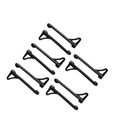 Osaladi 1 set 5 pairs of non-slip sleeves for glasses legs silicone glasses sleeves glasses from silicone glasses frame ear handles socks for glasses bracket anti-drop housing pebbles 6x1.8cm black