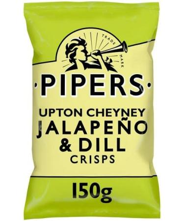  Pipers Pipers Upton Cheney Jalapeno & Dill Crisps Gluten Free 150g (Pack of 15) - Buy Online on GoSupps.com