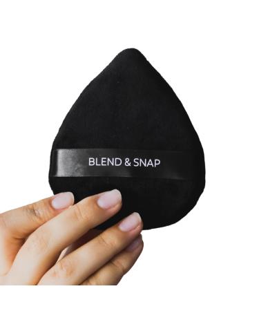 BLEND & SNAP Large Velour Triangle Makeup Puff for Smooth & Flawless Coverage Blotting Sponge for Foundation & Concealer / Powder Press Pad Precision Tip for Easy Application Makeup Artist