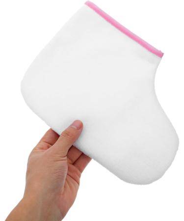 Garneck Lot de 2 Paquet de Soin pour Pieds en Coton Cir Blanc Bord Rose pais et Chauffants pour Bain de Paraffine P dicure et Spa Doublure Protectrice R utilisable pour Soins - Buy Online on GoSupps.com