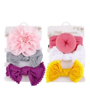 Cheerful Mario 6-Piece Newborn Hairband Set | Baby Girl Bows & High Elasticity Headbands | Perfect for Baptism & Everyday Wear - Buy Online on GoSupps.com