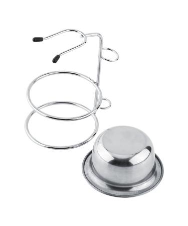 Men's Fashionable Stainless Steel Shave Kit - Brush Stand Holder & Soap Mug - Buy Online on GoSupps.com