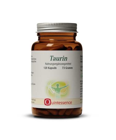 Quintessence Taurin capsules 500 mg per capsule 120 pieces - vegan 100% pure without flow and release agent excellent quality and bioavailability - Buy Online on GoSupps.com
