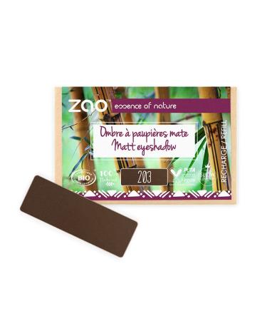 ZAO essence of nature ZAO essence of nature - Matte Rectangle Eyeshadow Refill 203 Dark Brown - 1.3g