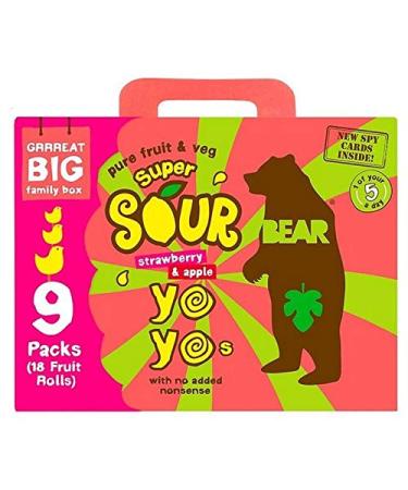 Porter Pure Fruit Yoyos Sour Strawberry Apple Pumpkin 9 x 20 g