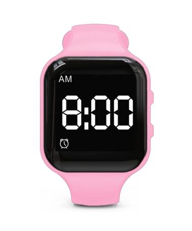 15 Alarm Vibrating Reminder Watch Waterproof Medical Vibration Reminder Watches (Pink) Pink Square
