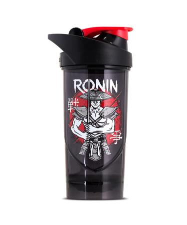 Shieldmixer Hero Pro Classic Shaker Ronin - BPA-free - Gym accessories - Protein shaker - Fitness drinking bottle - Black - 700ml