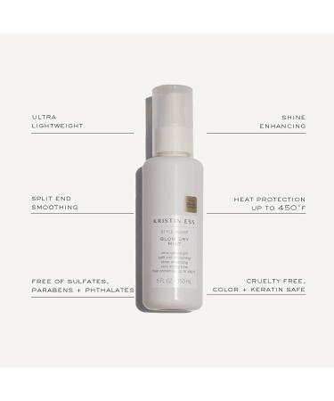 Kristin Ess Hair NANOBLACK Automatic Ceramic Curling Iron & Heat Protectant Spray - Dual Voltage Beach Waver | Perfect Curls & Styling - Buy Online on GoSupps.com